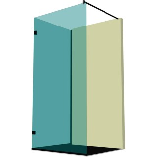 Душевая перегородка DK-504P в опорном профиле