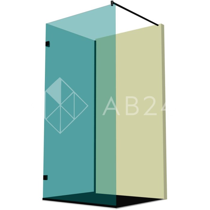 Душевая перегородка DK-504P в опорном профиле