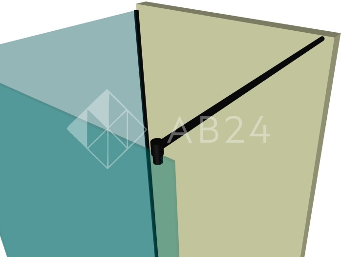 Душевая перегородка DK-504P в опорном профиле