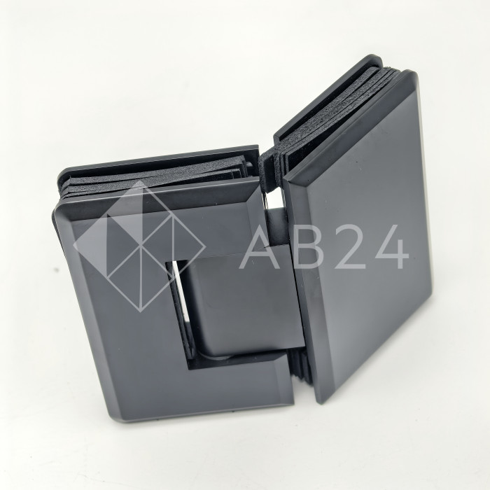 Петля Бета β FDP-24 стекло-стекло 135°, нержавейка/черный