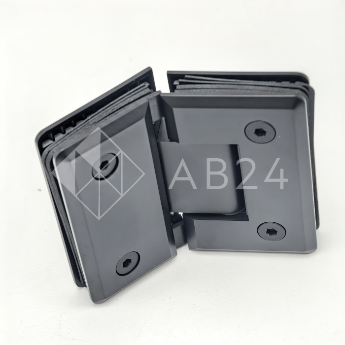 Петля Бета β FDP-24 стекло-стекло 135°, нержавейка/черный