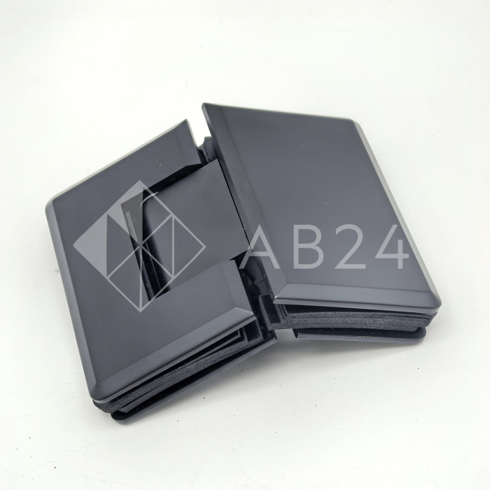 Петля Бета β FDP-24 стекло-стекло 135°, нержавейка/черный