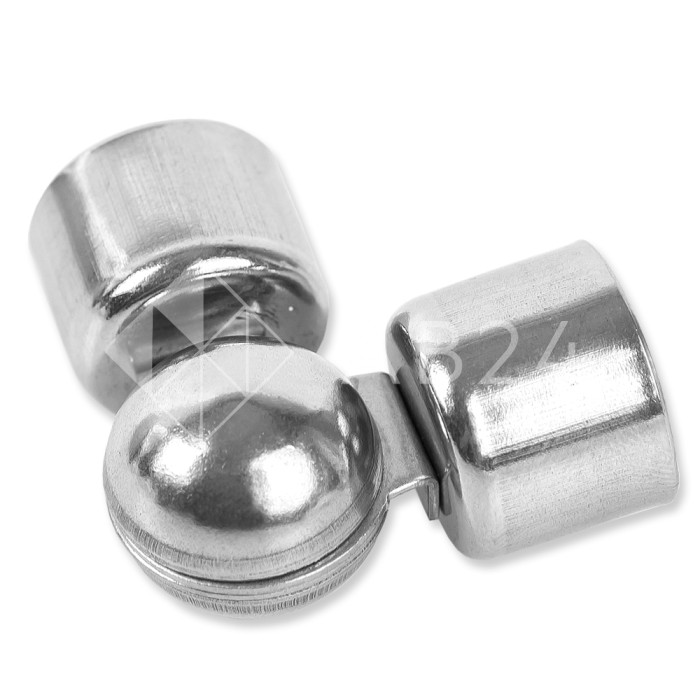 Поворот шаровой FOP-245 для трубы Ø16 мм внешний, нержавейка/полированный