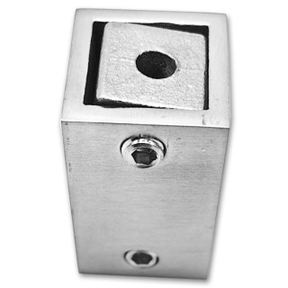 Крепление FDC-60 трубы 15х15 к стене, нержавейка/матовый