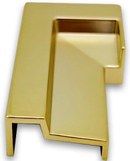 Заглушка торцевая FDPA-430L  Левая для порога, ПВХ/золото