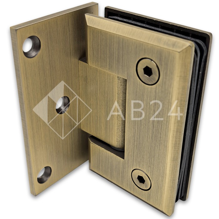 Петля Бета FDP-20 стена-стекло с бок. креплением, нержавейка/бронза