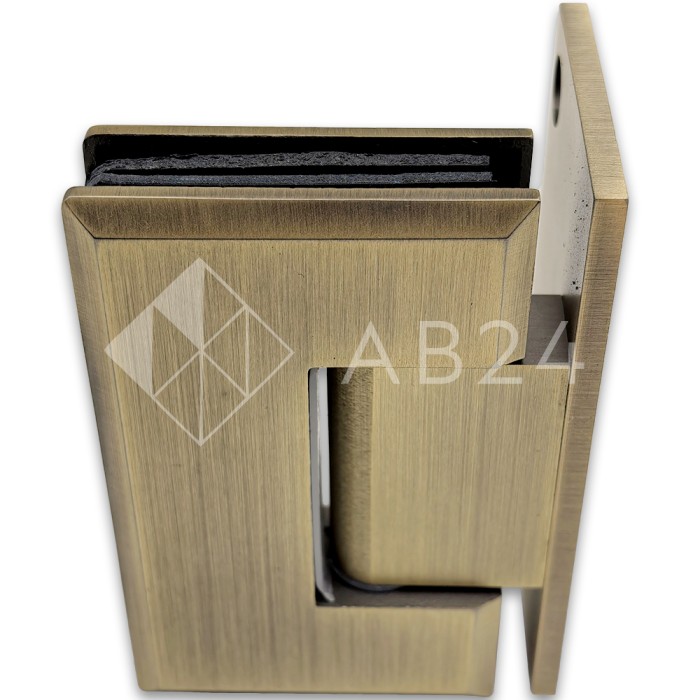 Петля Бета FDP-20 стена-стекло с бок. креплением, нержавейка/бронза