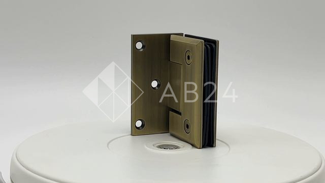 Петля Бета FDP-20 стена-стекло с бок. креплением, нержавейка/бронза