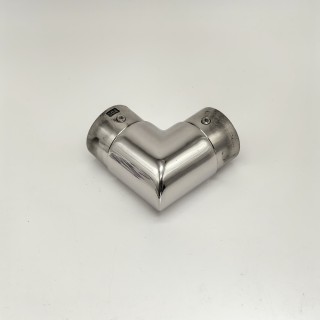 Отвод FOP-48p.07 для поручня с пазом, Ø48.3 мм, GRIT 600, нержавейка/полированный