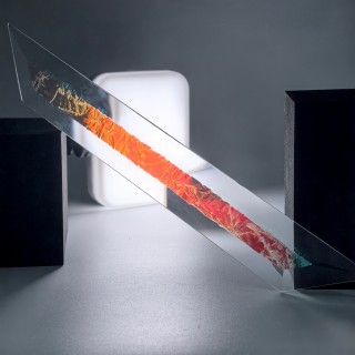 Бевелс AV121 дихроичный 36 х 267 мм, красный мороз