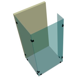 Душевая перегородка DK-505K на коннекторах