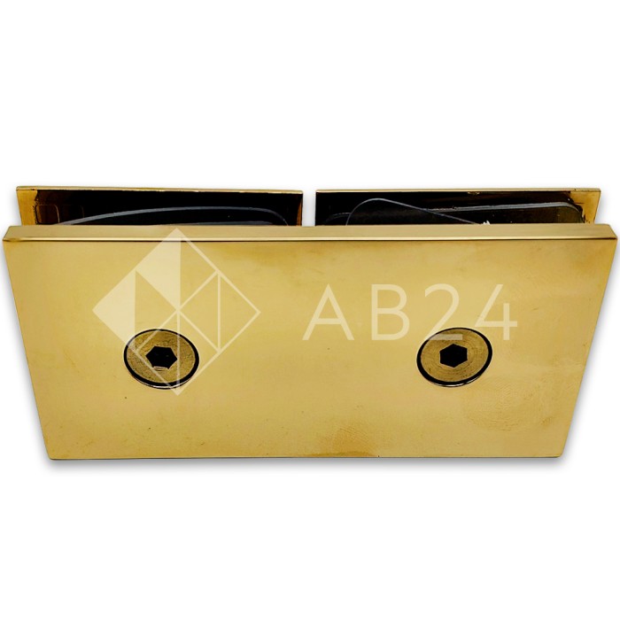 Коннектор для стекла Бета β FDK-26, стекло-стекло 180°, цинк/золото