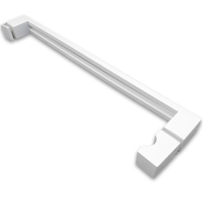 Ручка скоба FDR-91, 30х10х400х1.0 мм, нержавейка/белый