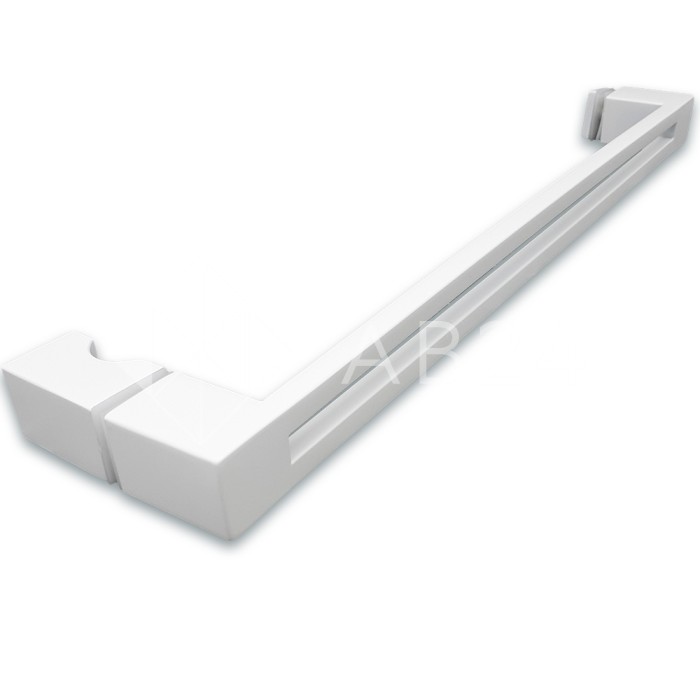 Ручка скоба FDR-91, 30х10х400х1.0 мм, нержавейка/белый