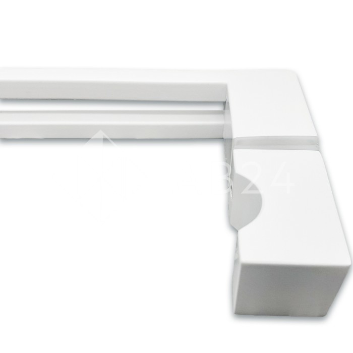 Ручка скоба FDR-91, 30х10х400х1.0 мм, нержавейка/белый