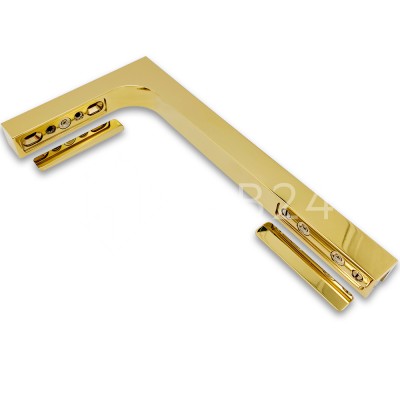 Угловой стабилизатор Диор FDK-3R стена-стекло 90° правый, латунь/золото