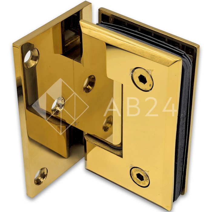 Петля Бета FDP-20 стена-стекло с бок. креплением, нержавейка/золото