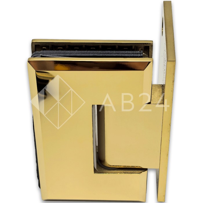 Петля Бета FDP-20 стена-стекло с бок. креплением, нержавейка/золото