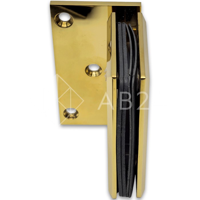 Петля Бета FDP-20 стена-стекло с бок. креплением, нержавейка/золото