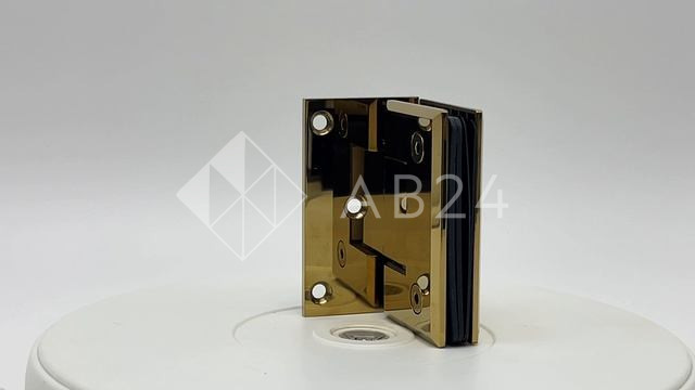 Петля Бета FDP-20 стена-стекло с бок. креплением, нержавейка/золото