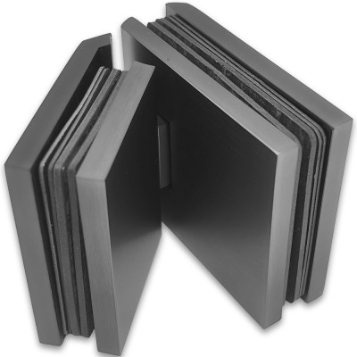 Петля Афродита FDP-234 стекло-стекло 135° с крышками, латунь/оружейная сталь