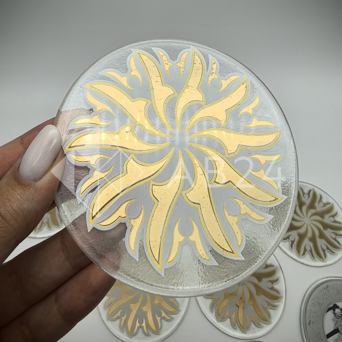 Декор стекла с дефектом, диаметр 100 мм (комплект 11 шт)