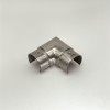 Отвод FOP-48p.07 для поручня угловой 90° с пазом, Ø48.3 мм, GRIT 320, нержавейка/матовый