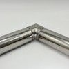 Отвод FOP-48p.07 для поручня угловой 90° с пазом, Ø48.3 мм, GRIT 320, нержавейка/матовый