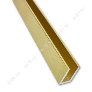 Профиль для стекла FDPA-51.22 с дефектом, 19х12х1,75, длина 2,2 м, алюминий/брашированное золото