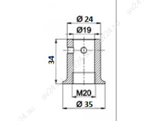 Крепление FDC-10.1 трубы 19 к стене, латунь/золото