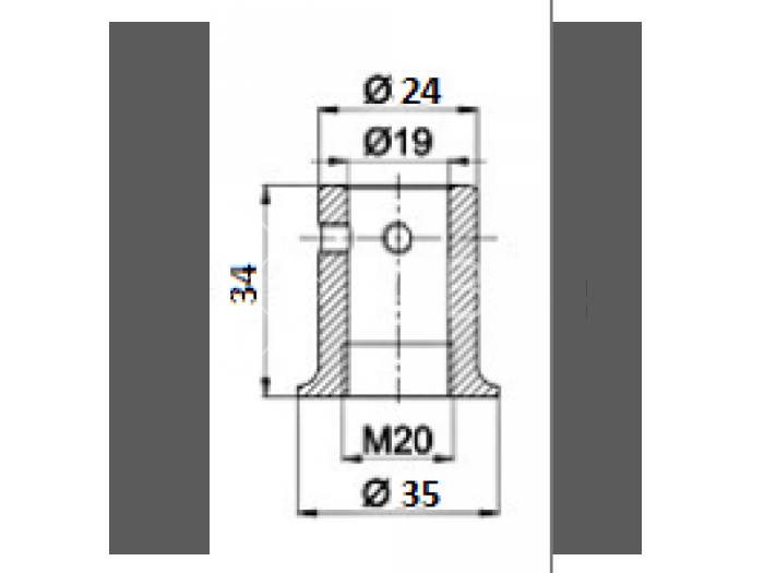 Крепление FDC-10.1 трубы 19 к стене, латунь/золото