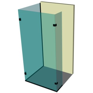 Душевая перегородка DK-505P в опорном профиле