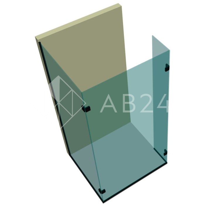 Душевая перегородка DK-505P в опорном профиле