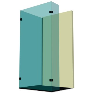 Душевая перегородка DK-505P в опорном профиле