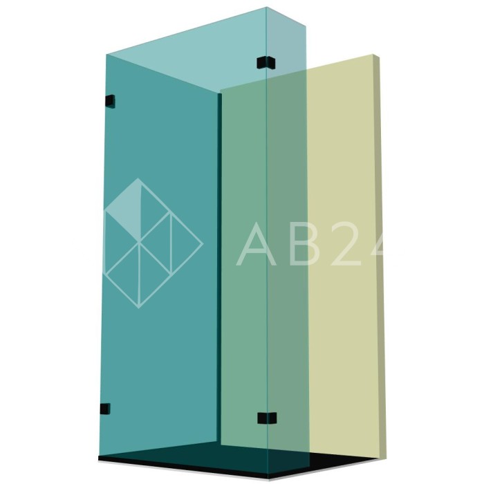 Душевая перегородка DK-505P в опорном профиле