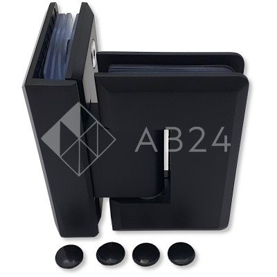 Петля Бета β FDP-23 стекло-стекло 90°, цинк/черный