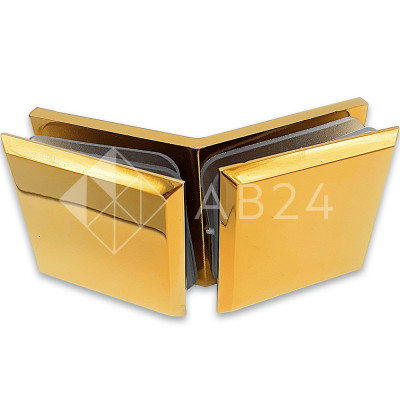 Коннектор для стекла Бета β FDK-28, стекло-стекло 135°, цинк/золото