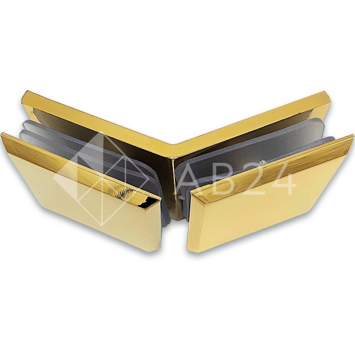 Коннектор для стекла Бета β FDK-28, стекло-стекло 135°, цинк/золото