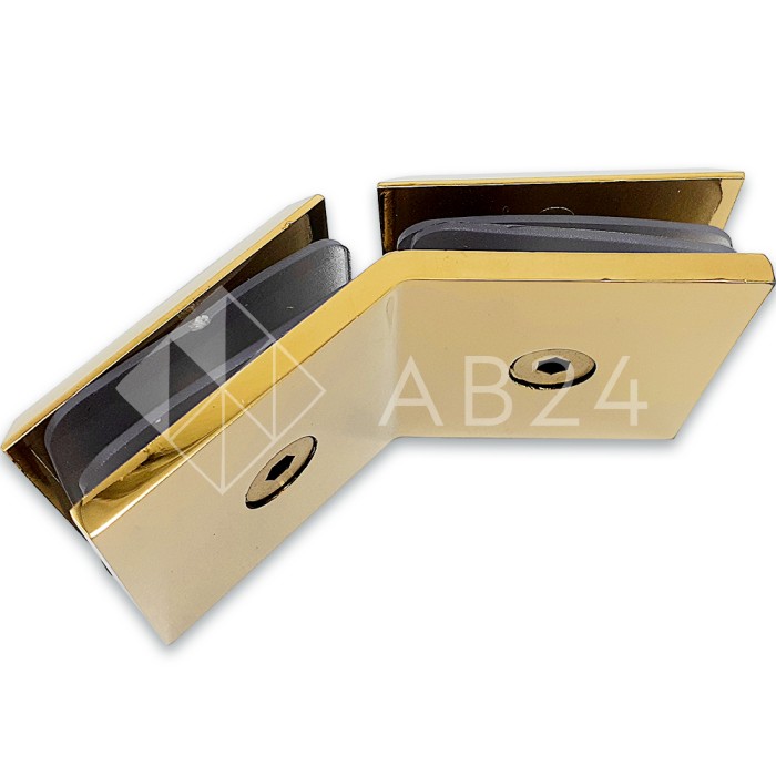 Коннектор для стекла Бета β FDK-28, стекло-стекло 135°, цинк/золото