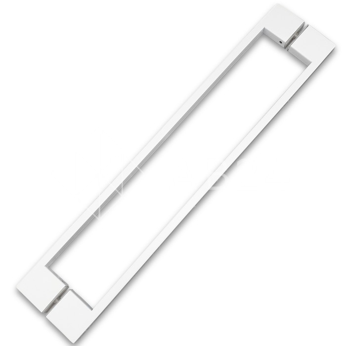 Ручка скоба FDR-92, 10х15х450х1.0 мм, нержавейка/белый