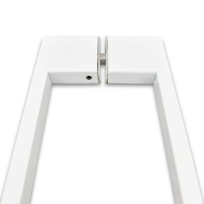 Ручка скоба FDR-92, 10х15х450х1.0 мм, нержавейка/белый