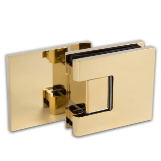 Петля FDP-190 стена-стекло 90° с крышками цвет с бок. креплением, латунь/золото