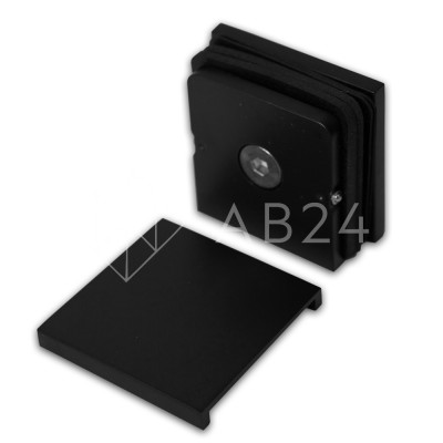 Коннектор для стекла Пегас FDK-112, пол-стена-стекло 45х45 мм с крышкой, латунь/черный