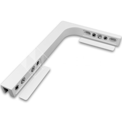 Угловой стабилизатор Диор FDK-4L стена-стекло 90° левый, нержавейка/белый