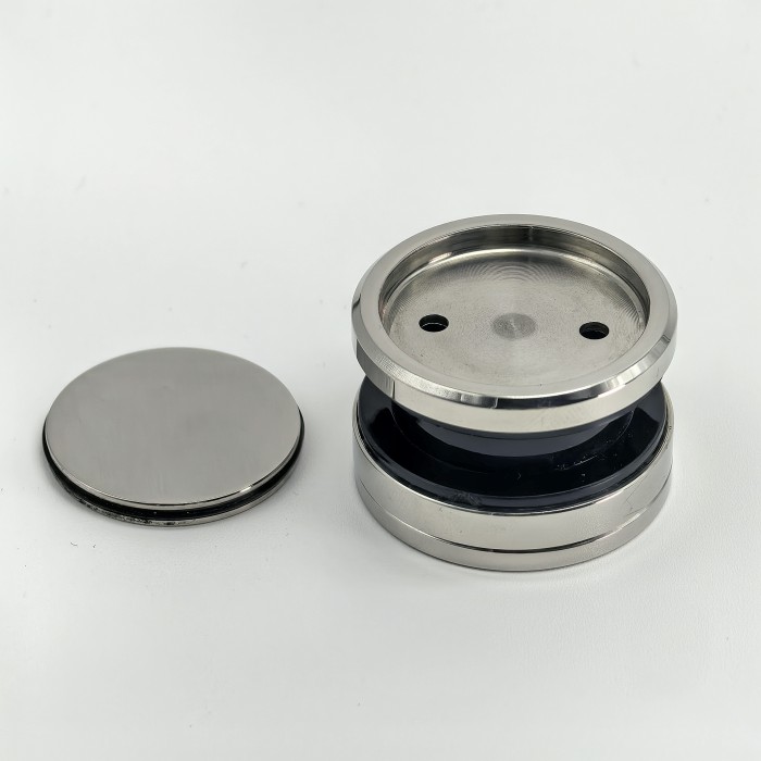 Точечное крепление FKK-30 с крышкой 8-12мм без зенковки O35 мм регулируемое, для стекла 10-12мм, нержавейка/полированный