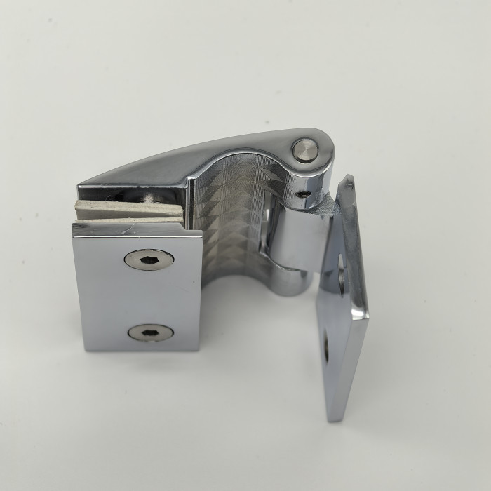 Петля Европа FDP-114 стена-стекло без крышек, цинк/хром