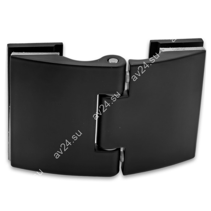 Петля Европа FDP-115 стекло-стекло 180° без крышек, цинк/черный