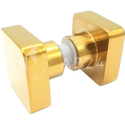 Ручка кноб FDR-30-DEF с дефектом квадратная, нержавейка/золото