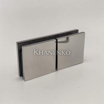 Коннектор для стекла Альфа α FDK-16, стекло-стекло 180°, нержавейка/полированный