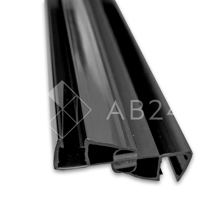 Уплотнитель магнитный ПРЕМИУМ для раздвижных дверей, черный 2.5 м под стекло 8 мм FDPP-516.8